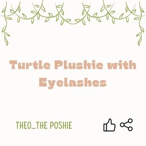Turtle Plushie with Eyelashes